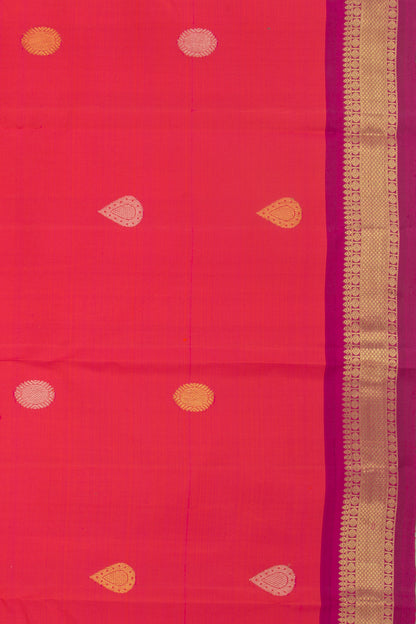 Kanchipuram Silk Butta Red Saree