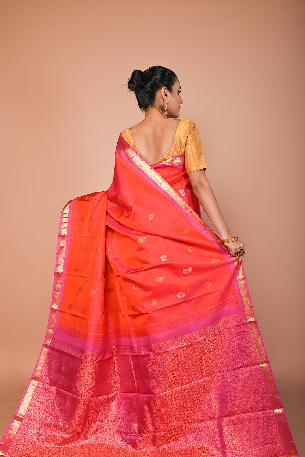 Kanchipuram Silk Butta Pink Saree