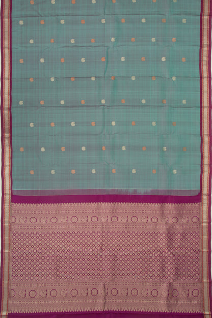 Kanchipuram Silk Butta Elephant Grey Saree
