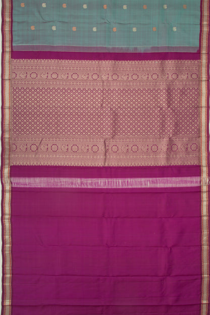 Kanchipuram Silk Butta Elephant Grey Saree
