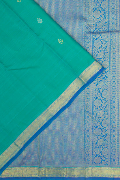 Kanchipuram Silk Butta Sea Green Saree