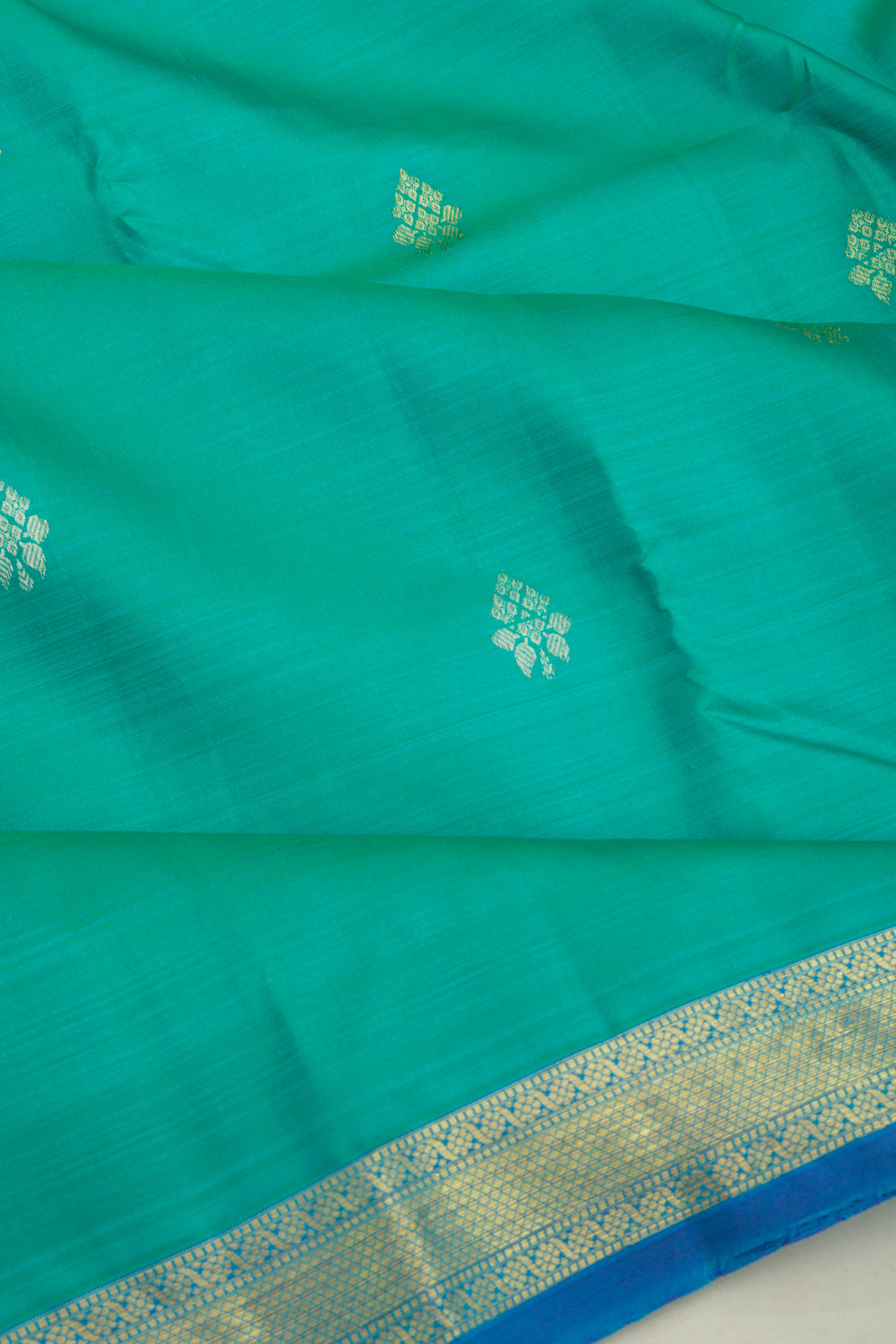 Kanchipuram Silk Butta Sea Green Saree