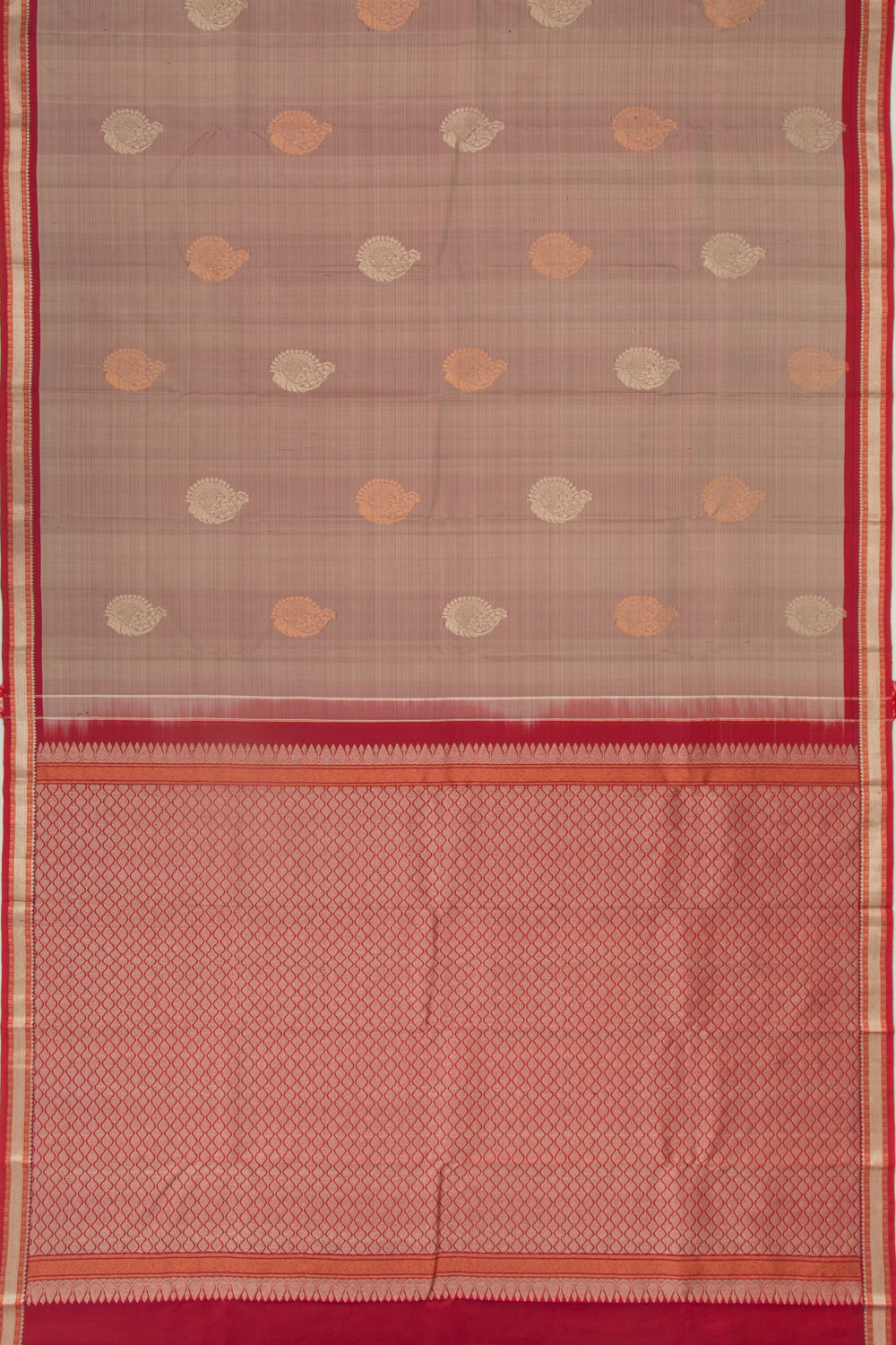 Kanchipuram Silk Butta Grey Saree