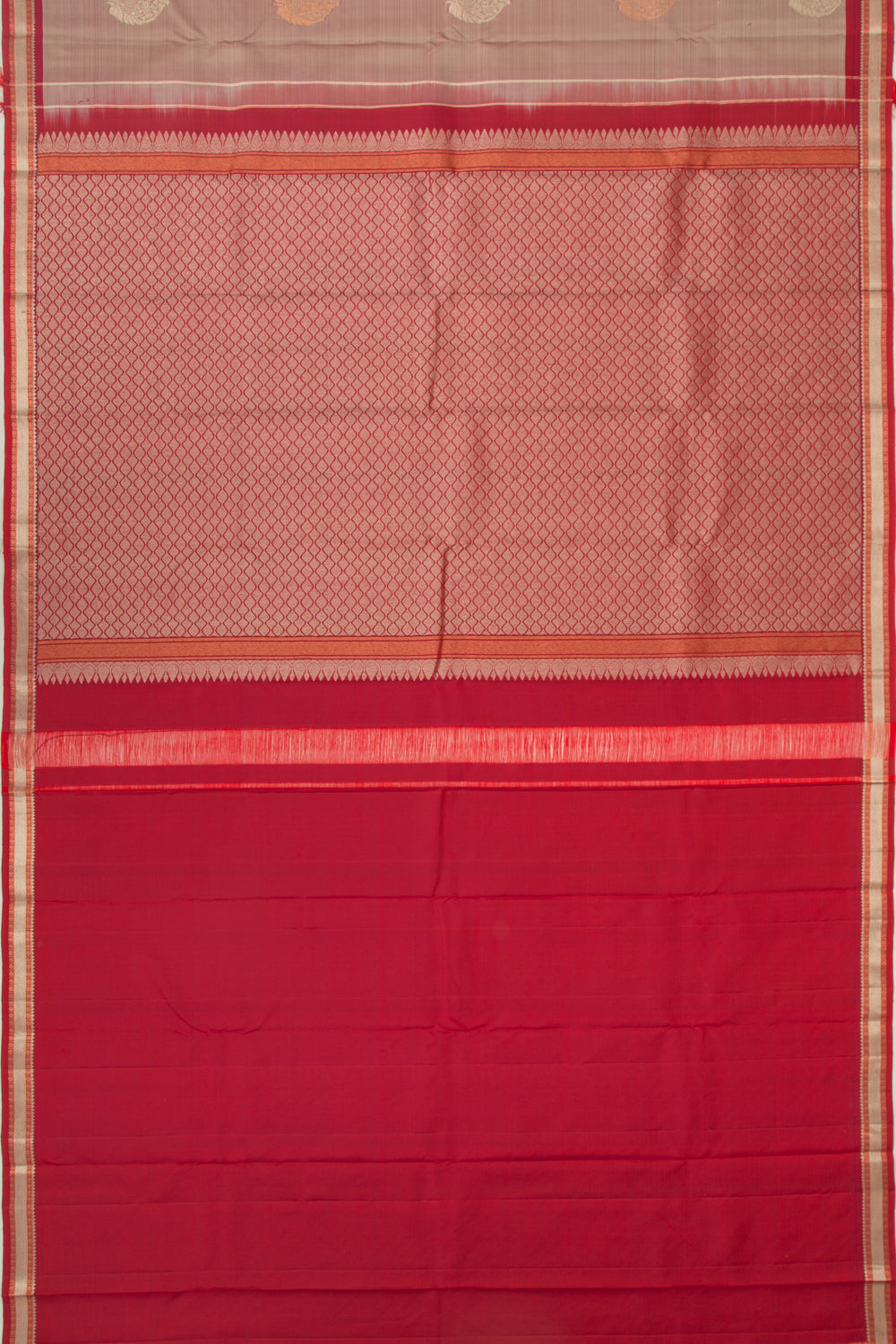 Kanchipuram Silk Butta Grey Saree