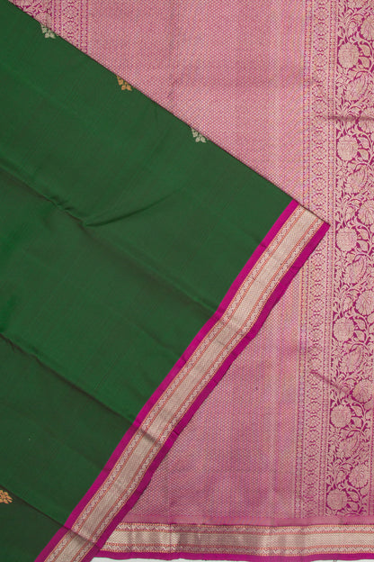 Kanchipuram Silk Butta Green Saree