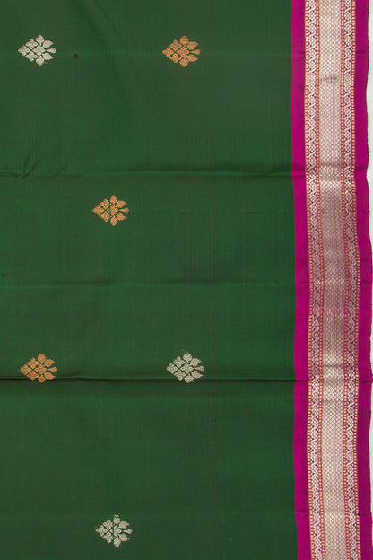 Kanchipuram Silk Butta Green Saree