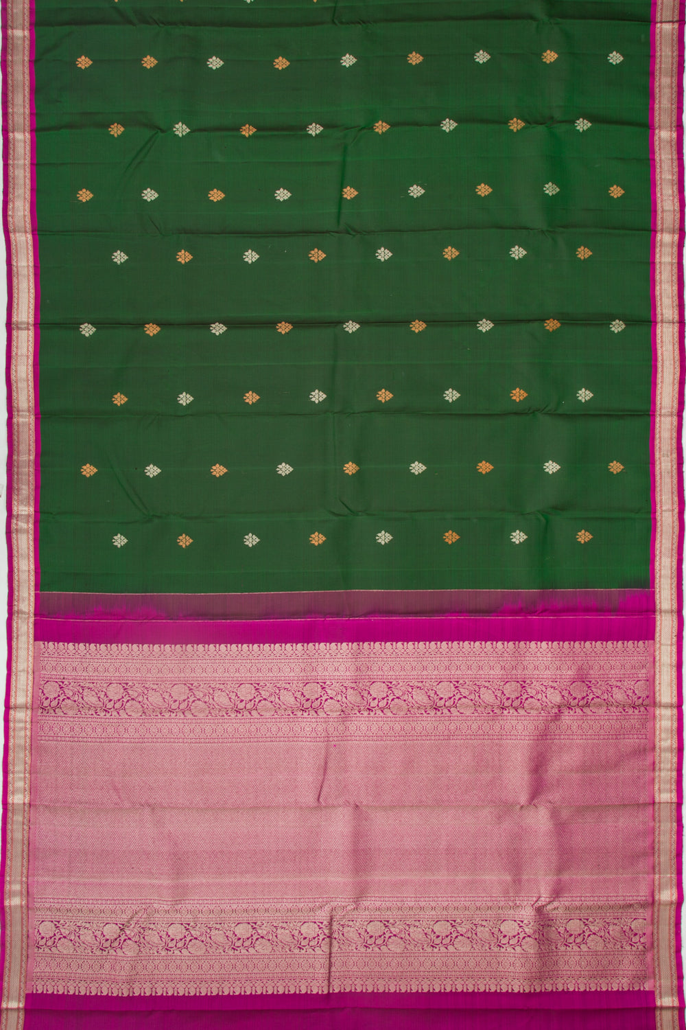 Kanchipuram Silk Butta Green Saree