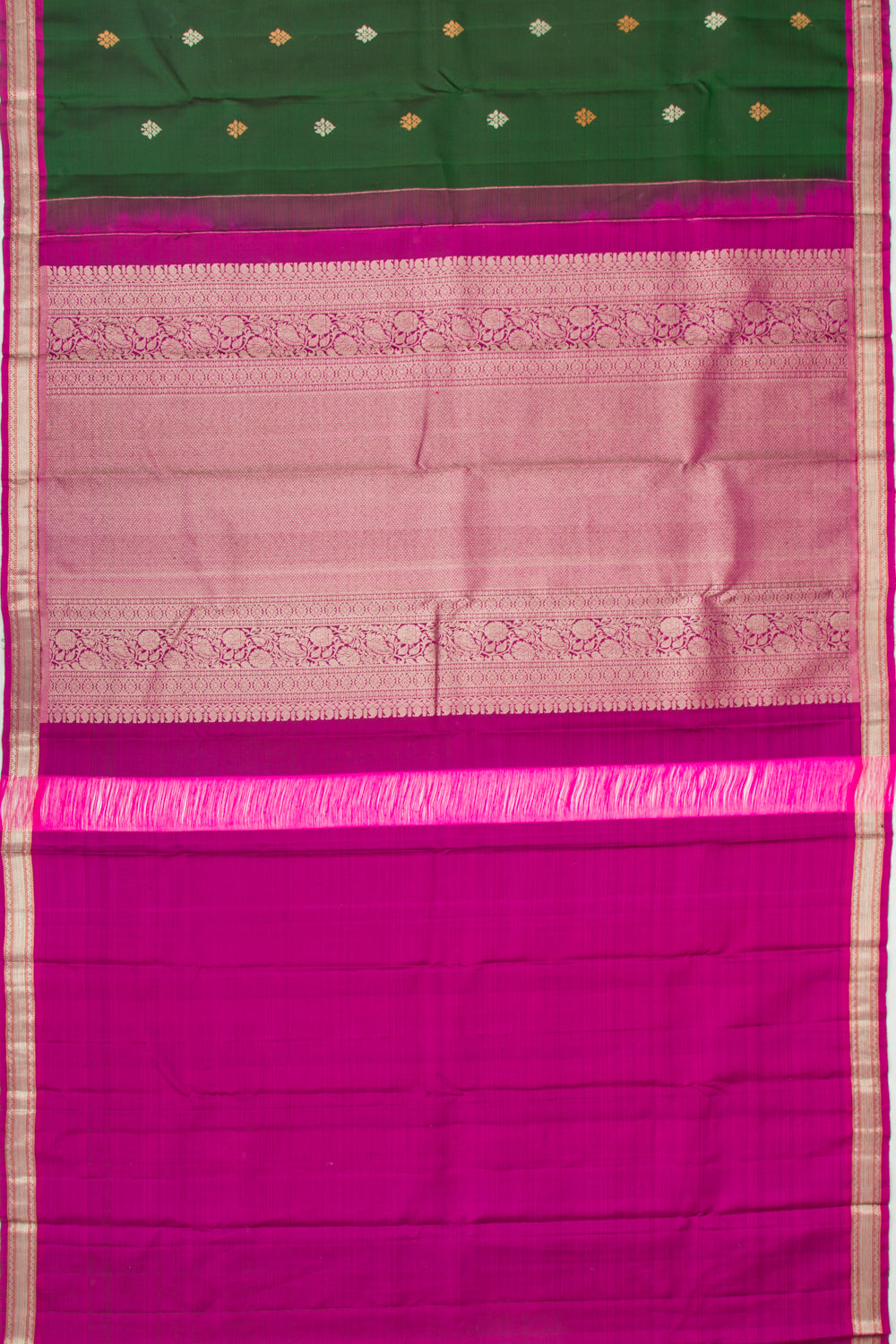 Kanchipuram Silk Butta Green Saree