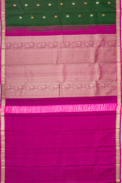 Kanchipuram Silk Butta Green Saree