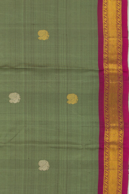 Kanchipuram Silk Butta Green Saree