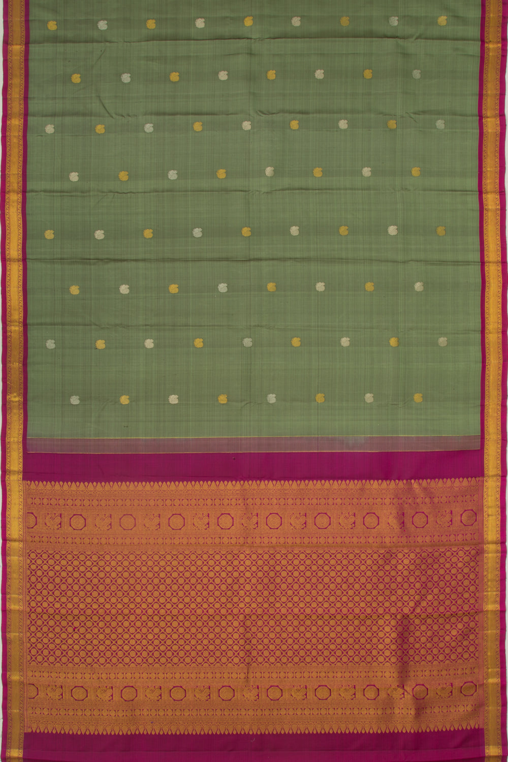 Kanchipuram Silk Butta Green Saree