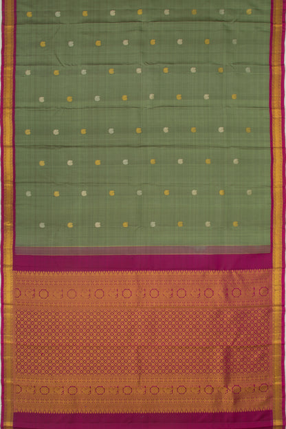 Kanchipuram Silk Butta Green Saree