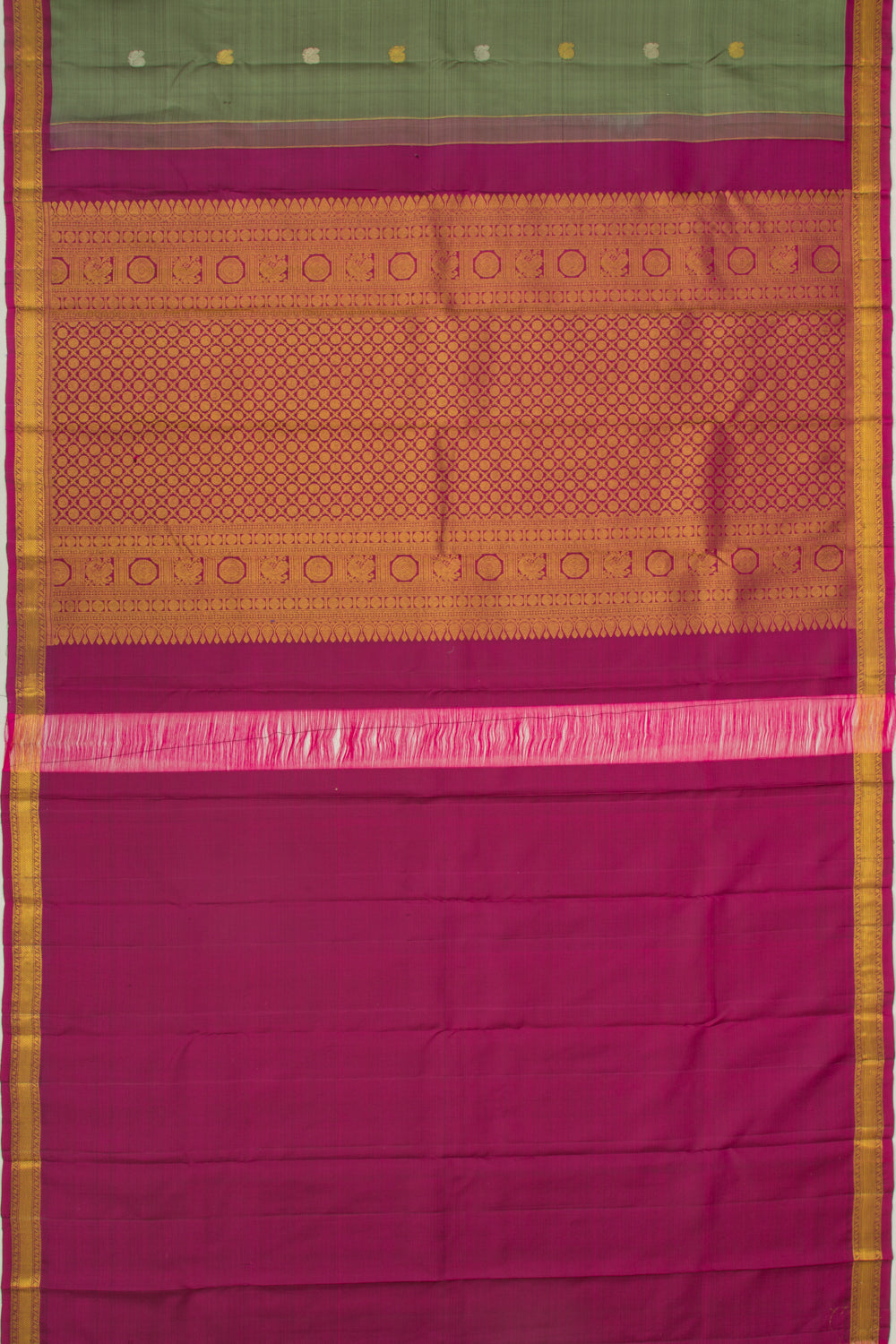 Kanchipuram Silk Butta Green Saree