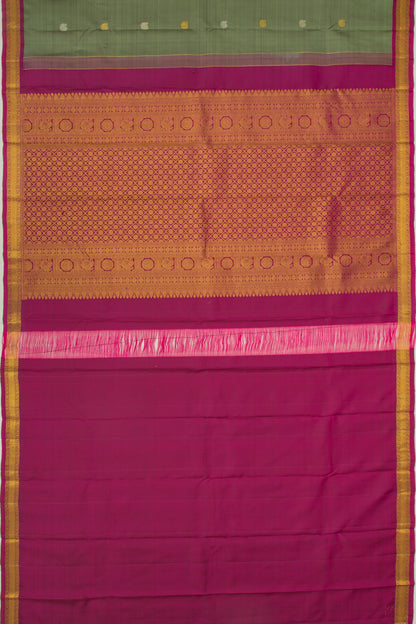 Kanchipuram Silk Butta Green Saree