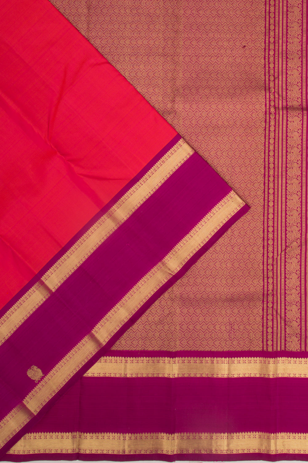 Taranga Kanchi Silk Butta Red Saree