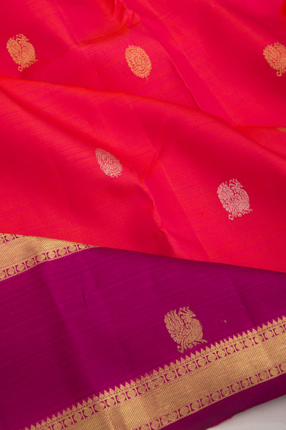 Taranga Kanchi Silk Butta Red Saree