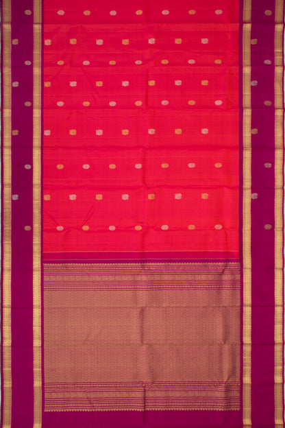 Taranga Kanchi Silk Butta Red Saree