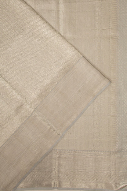 Kanchipuram Silk  Silver Metalic Tissue Saree