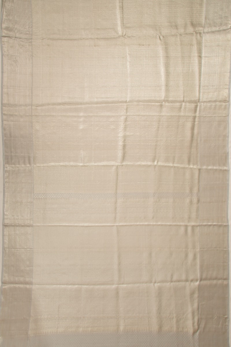 Kanchipuram Silk  Silver Metalic Tissue Saree