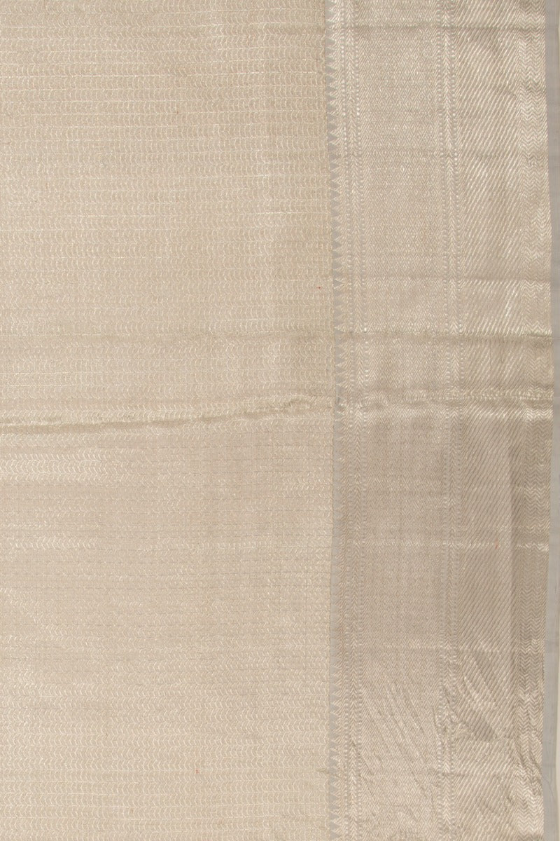 Kanchipuram Silk  Silver Metalic Tissue Saree