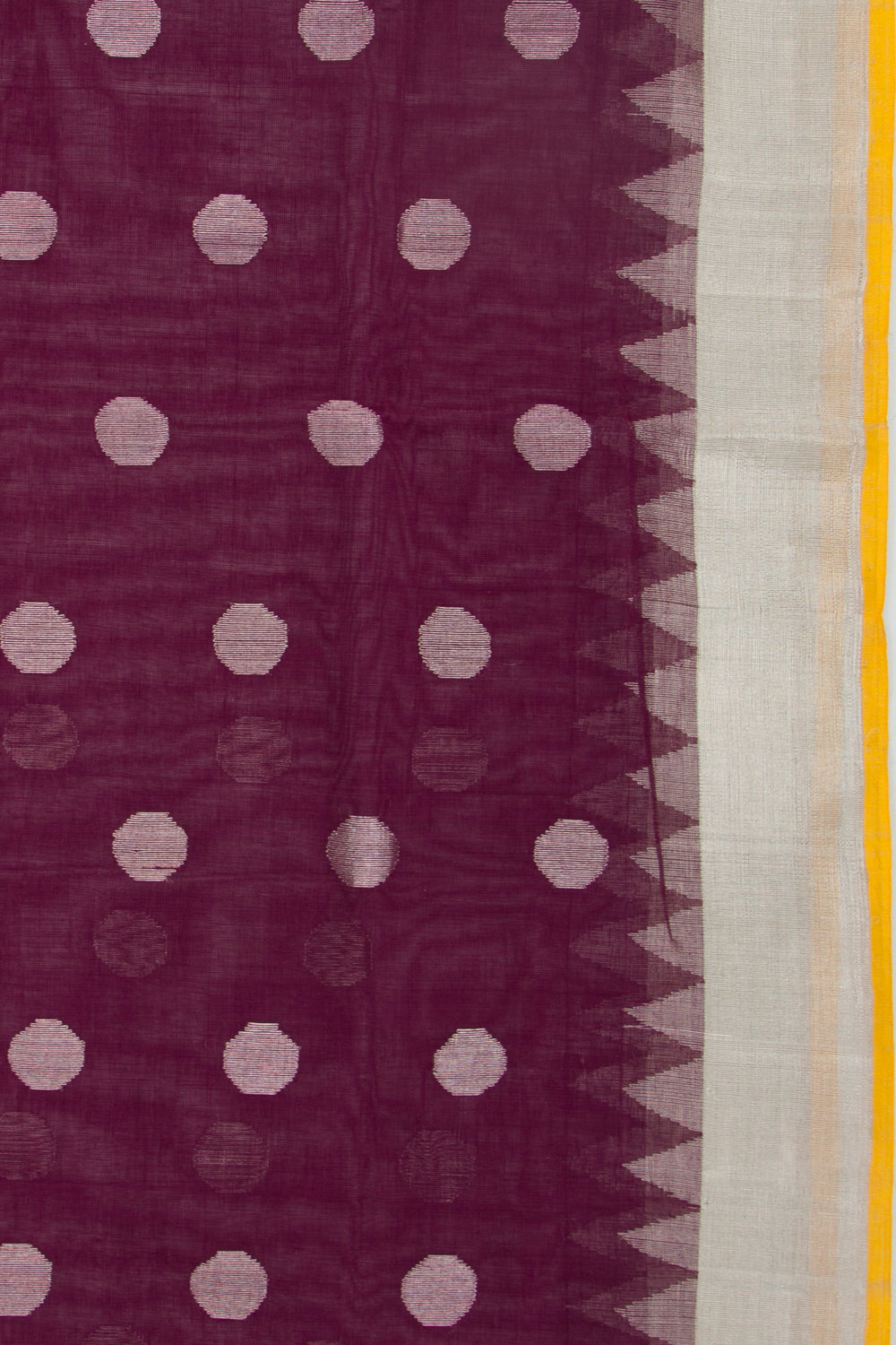 Handspun Cotton Butta Purple Saree