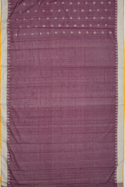 Handspun Cotton Butta Purple Saree