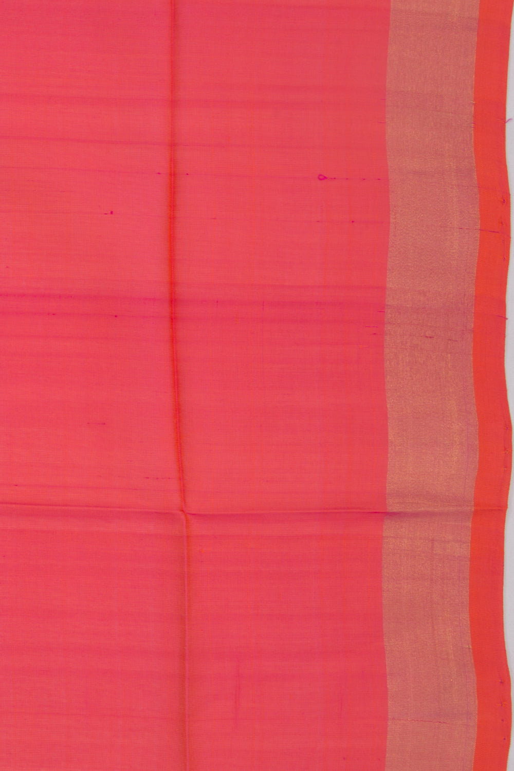 Uppada Silk Plain Dual Tone Pink And Orange Saree