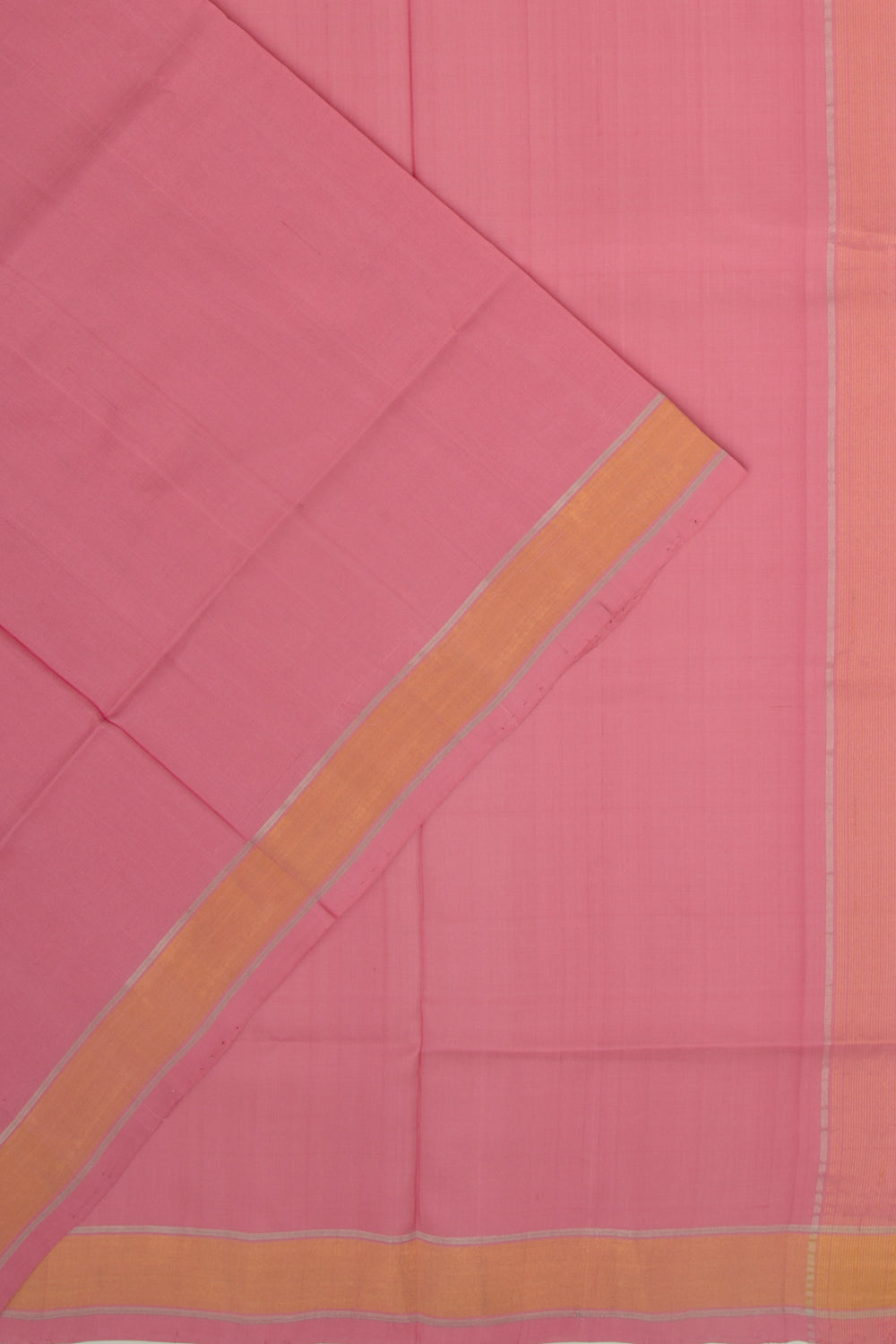 Uppada Silk Plain Pink Saree