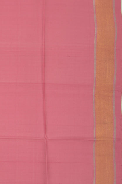 Uppada Silk Plain Pink Saree