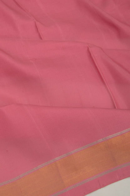Uppada Silk Plain Pink Saree