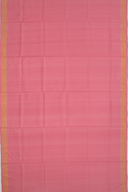 Uppada Silk Plain Pink Saree