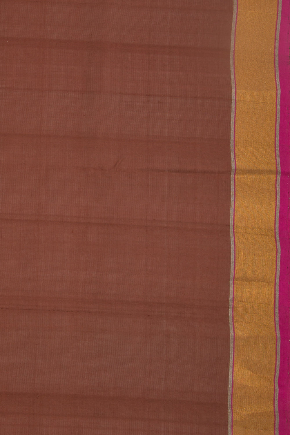 Uppada Silk Plain Brown Saree