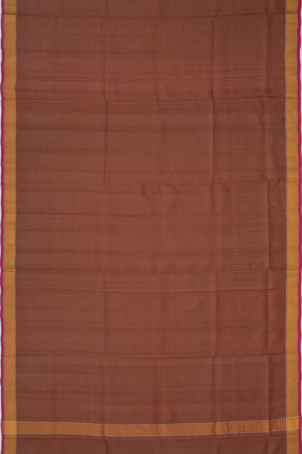 Uppada Silk Plain Brown Saree
