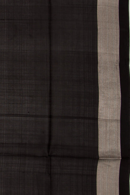 Uppada Silk Plain Black Saree