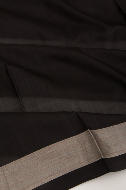 Uppada Silk Plain Black Saree