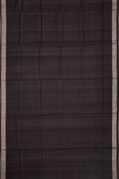 Uppada Silk Plain Black Saree