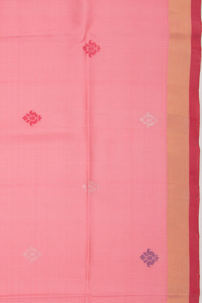 Uppada Silk Butta Baby Pink Saree