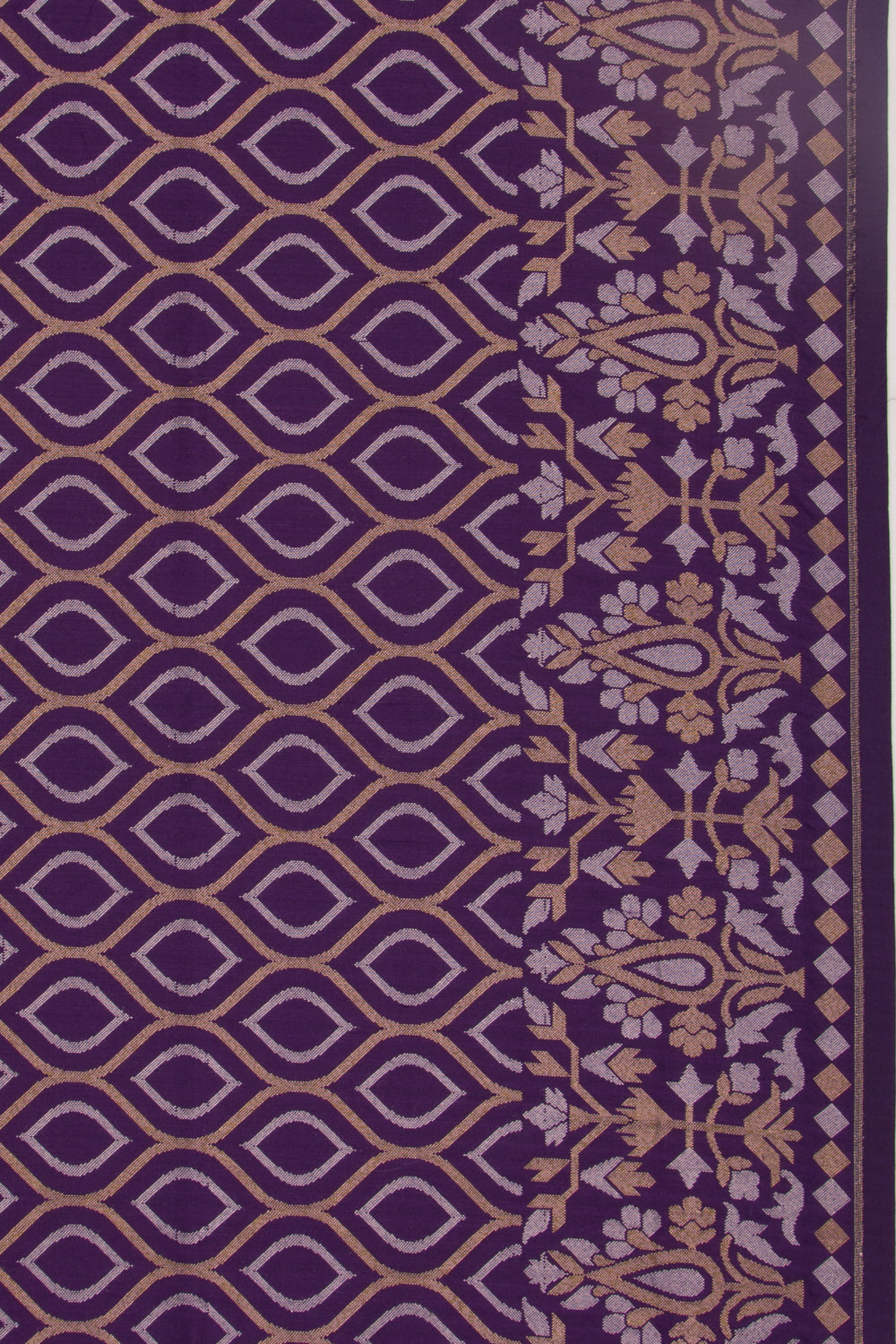 Uppada Silk Brocade Violet Saree