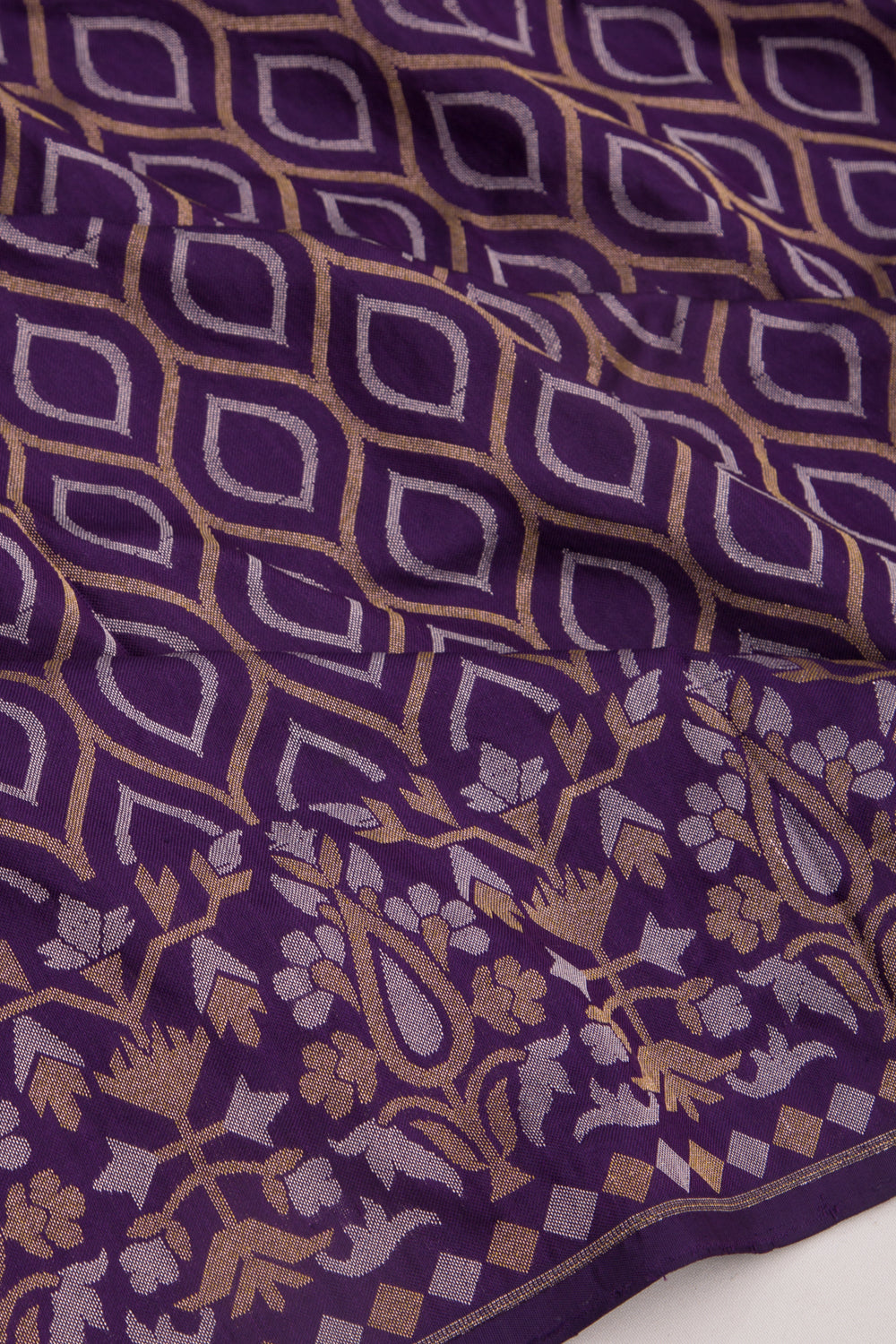 Uppada Silk Brocade Violet Saree