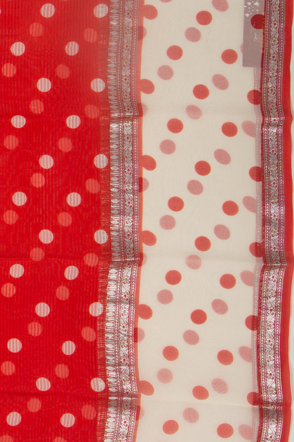 Organza Butta Red Saree