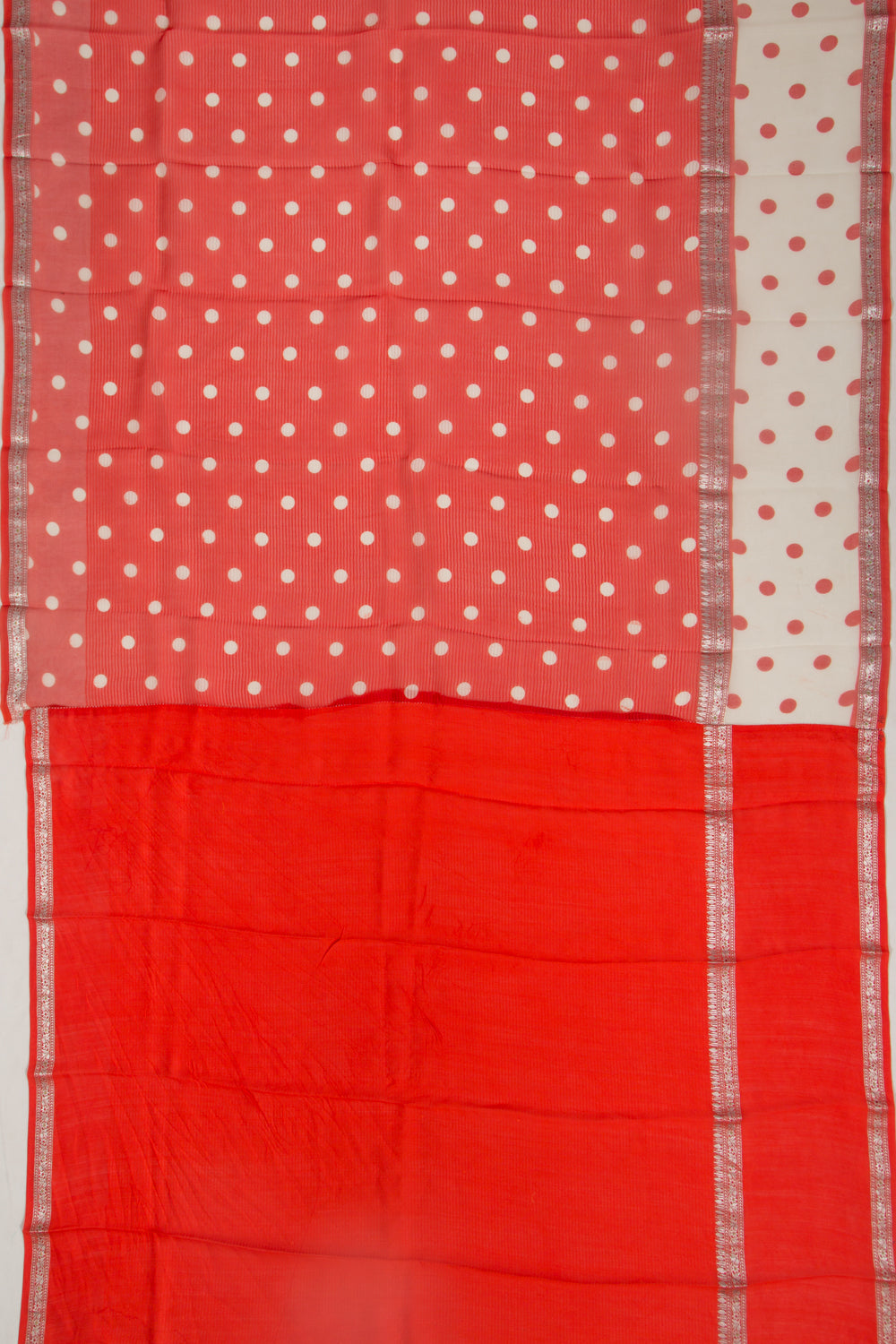 Organza Butta Red Saree
