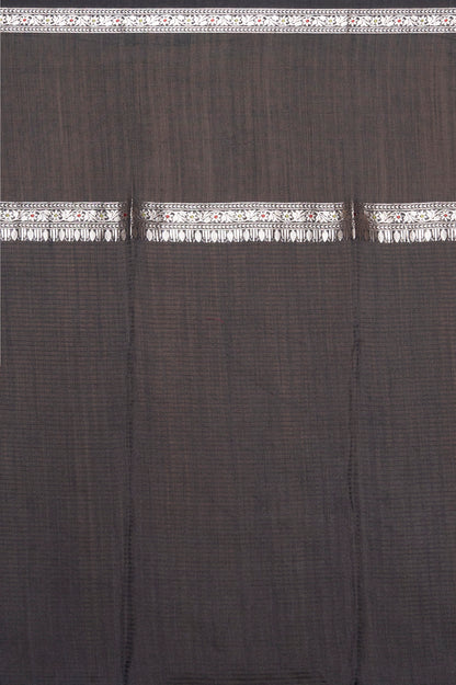 Organza Polka Dot Butta Black Saree