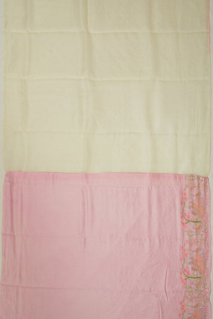 Organza Embroidery Butta Pastel Green Saree