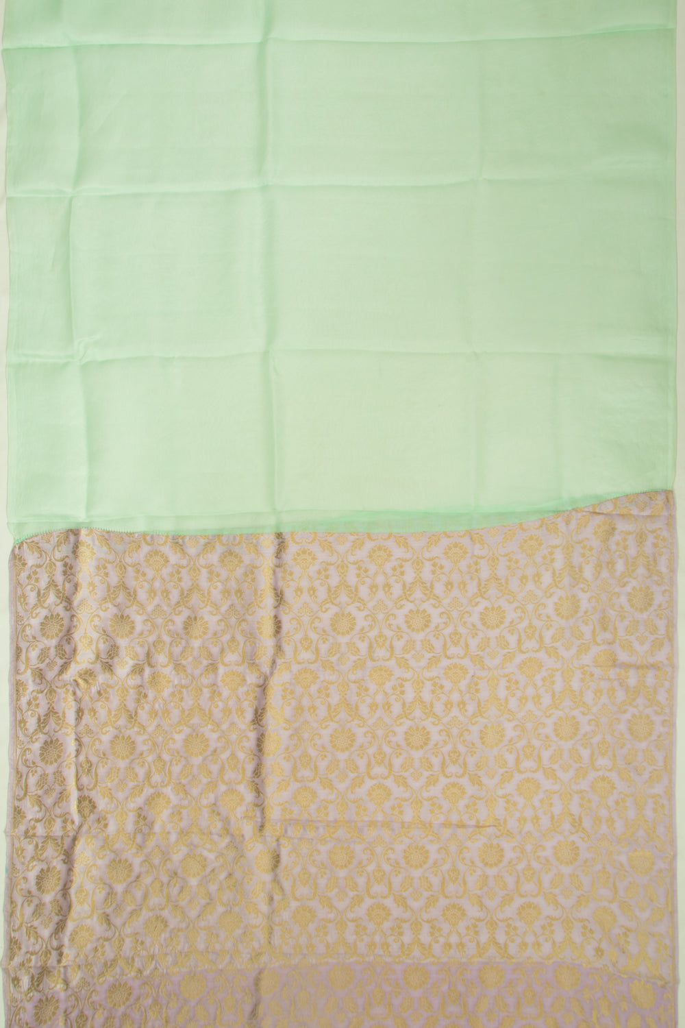 Organza Embroidery Butta Green Saree