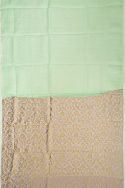 Organza Embroidery Butta Green Saree
