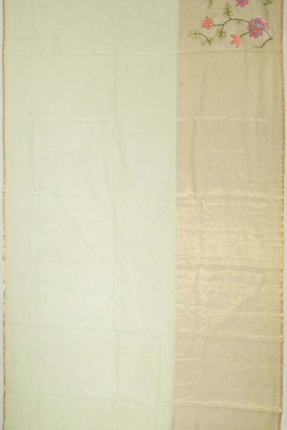 Kota Soft Silk Plain Pastel Green Saree
