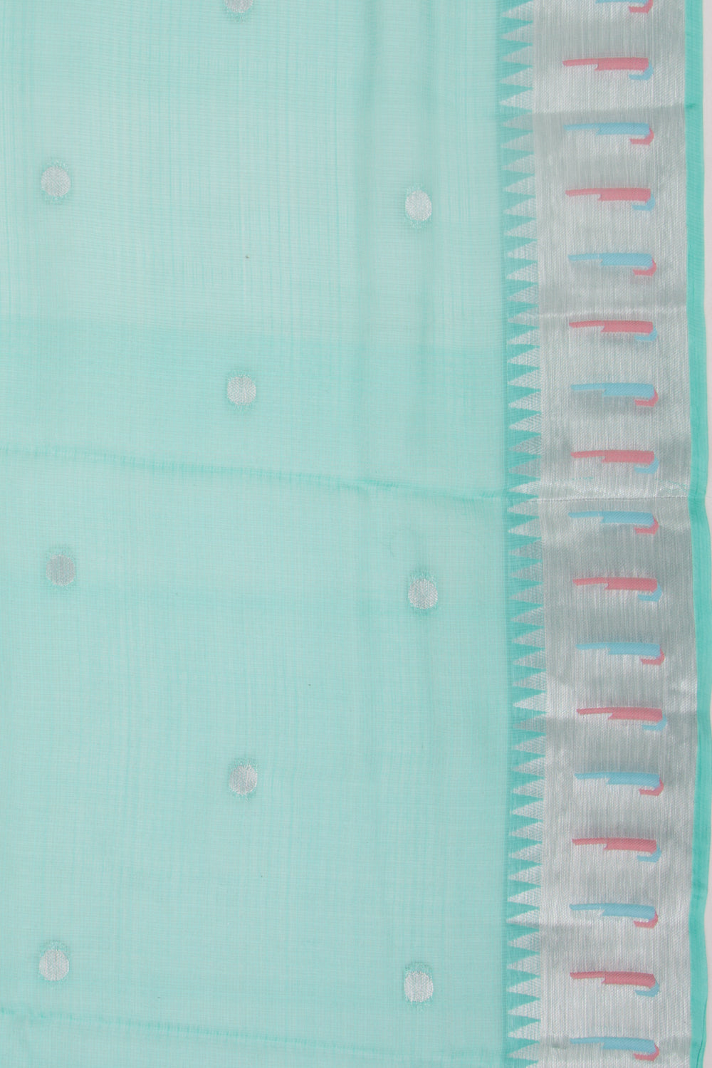 Kota Soft Silk Butta Sea Green Saree