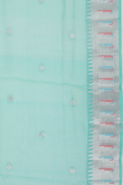 Kota Soft Silk Butta Sea Green Saree