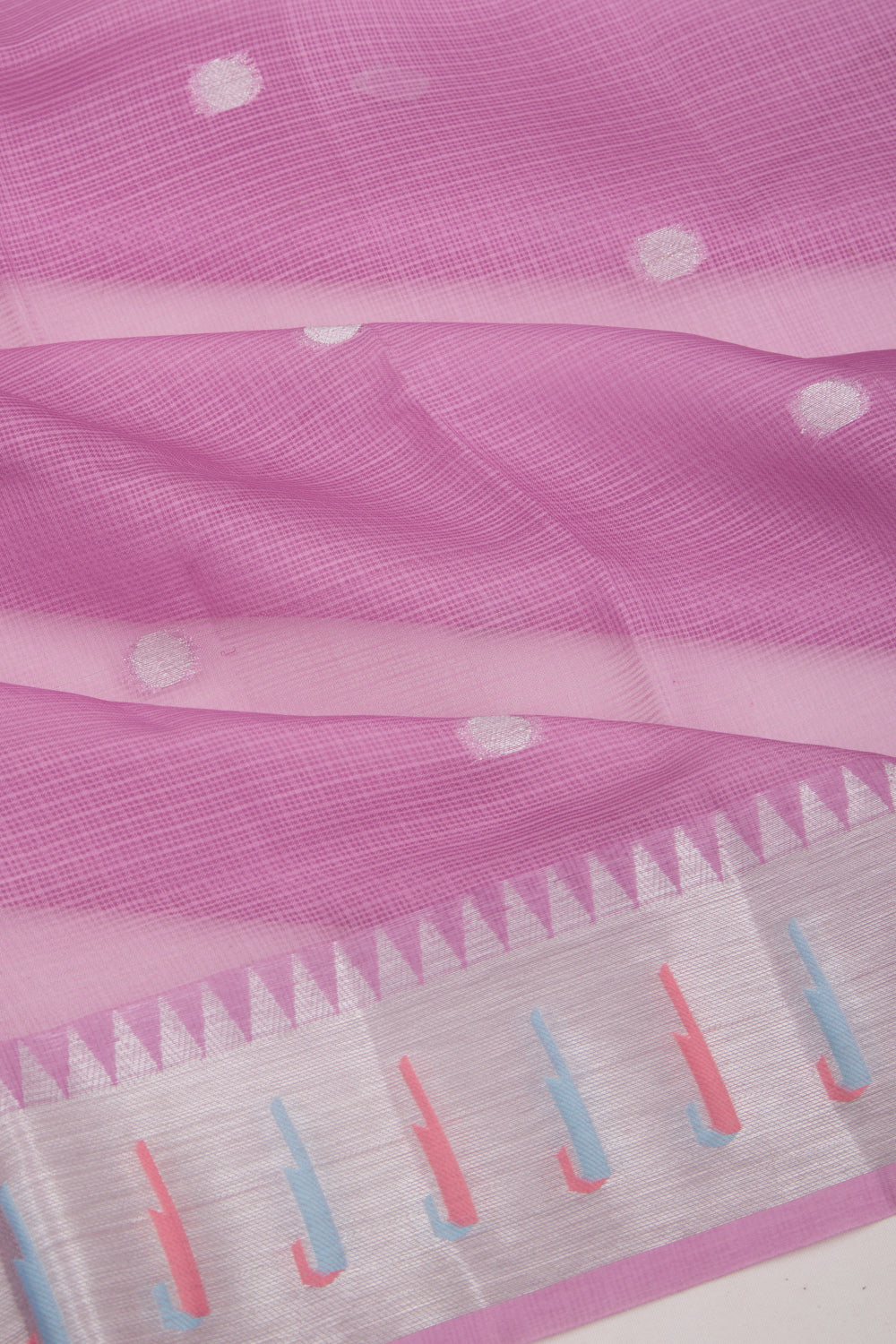 Kota Soft Silk Butta Lavender Saree