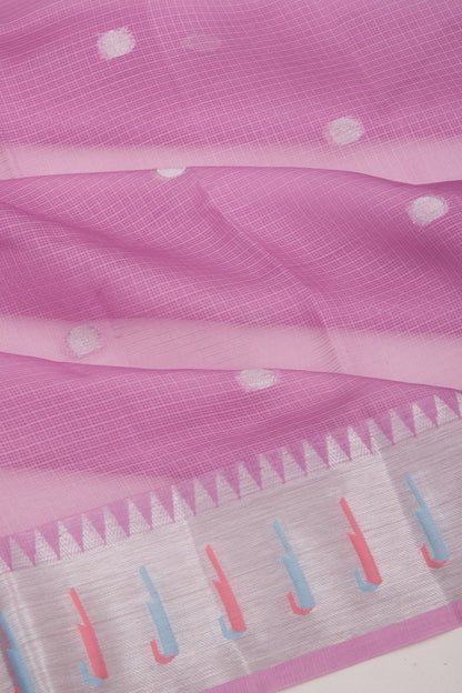 Kota Soft Silk Butta Lavender Saree